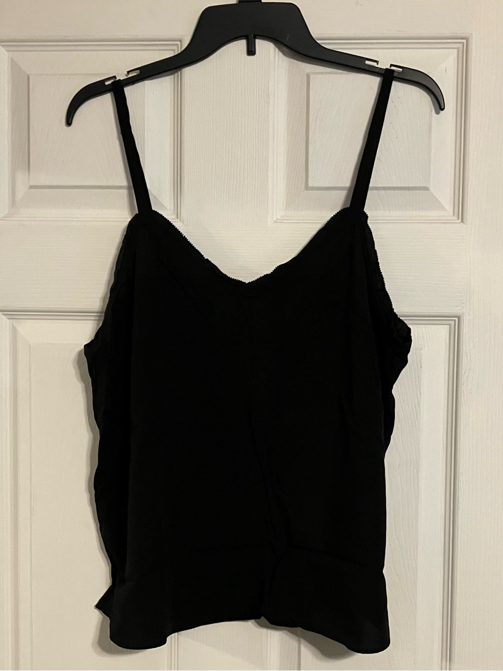 Old Navy Black Essential Cami Tank Top Size Large L Adjustable Straps